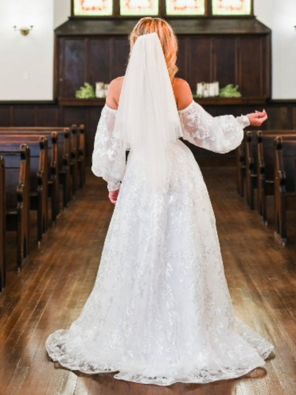 Bohemian Lace Wedding Gown