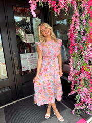 Paisley Pink Floral Print Maxi Dress FINAL SALE