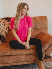 Maggie Hot Pink Short Sleeve Tee