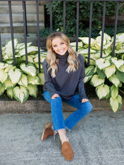 Rachel Ash Grey Turtleneck Sweater