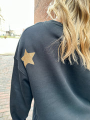 Black Count Your Lucky Stars Sweatshirt