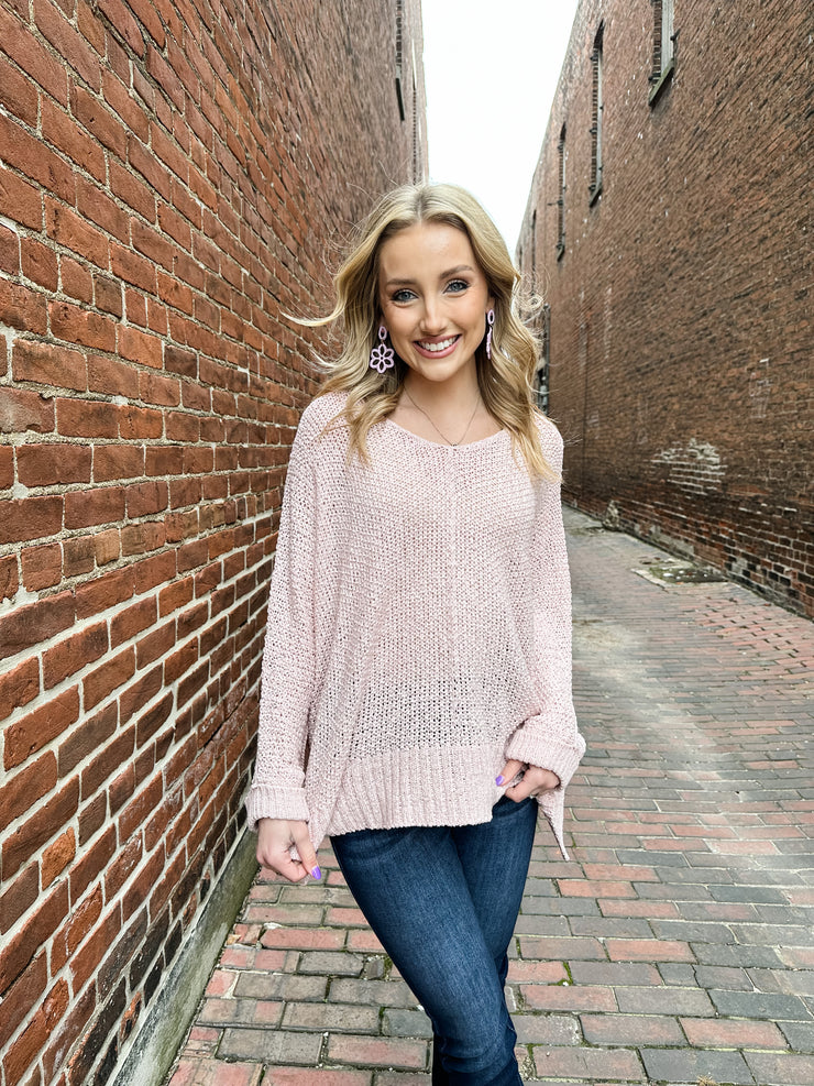 Molly Lt Pink Knit Sweater