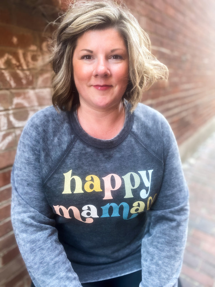 Happy Momma Grey Sweatshirt