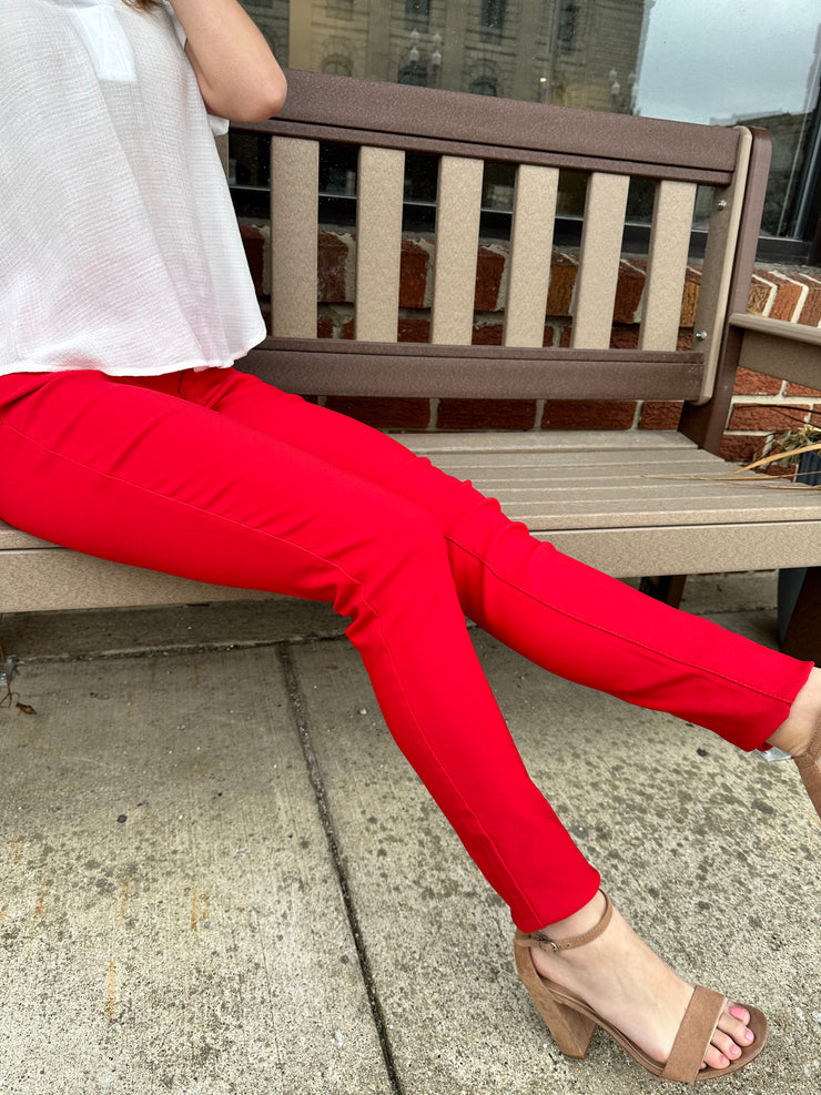Wilma YMI Red Mid-Rise Skinny