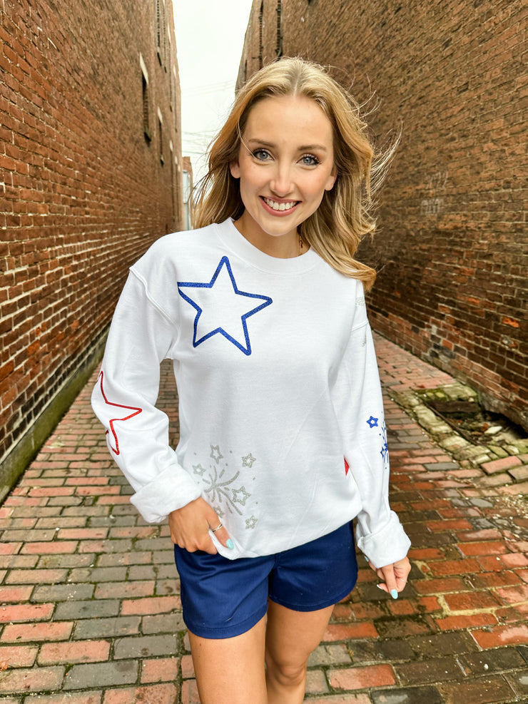 White 4th of July Sweatshirt